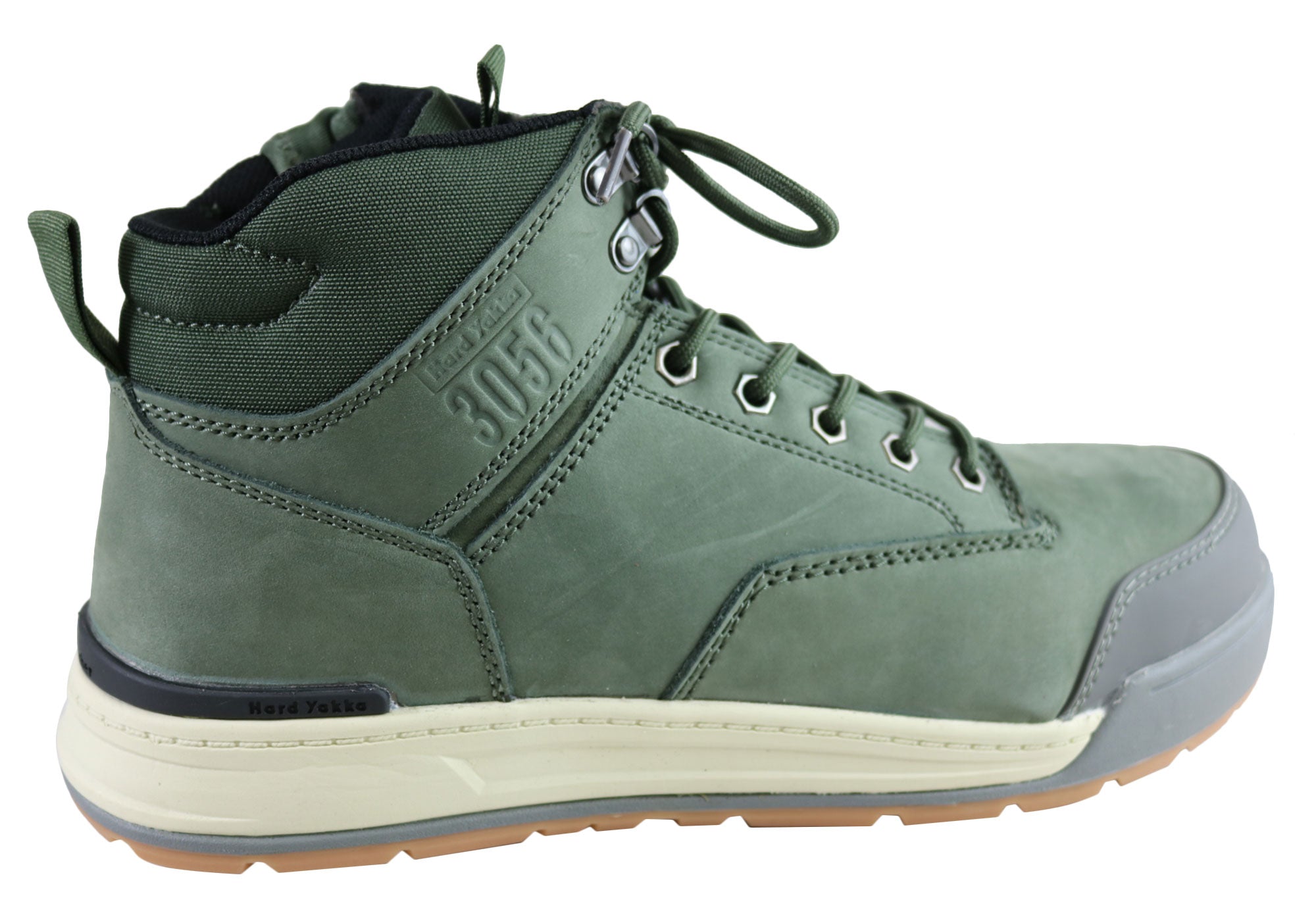 Hard Yakka Men's 3056 Comfortable Side Zip Steel Toe Work Boots - Durable Safety Shoes for Construction, Warehouse & Outdoor Work