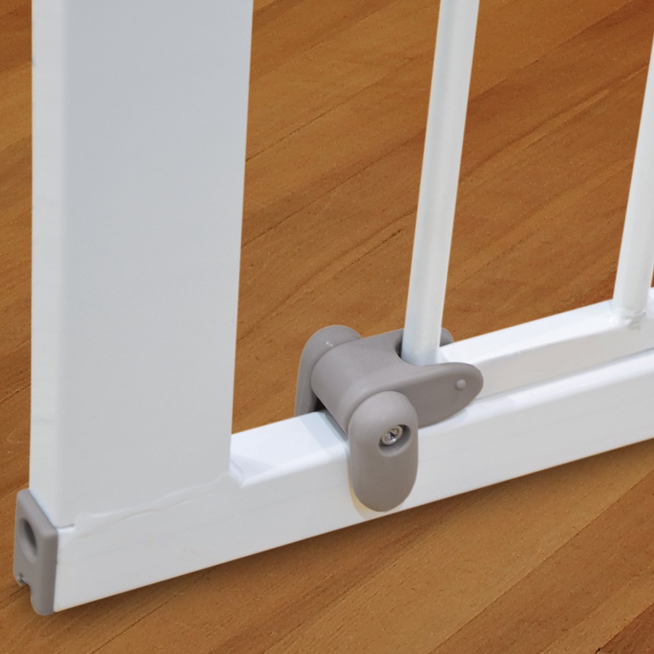Munchkin Easy Close Pressure Mounted Baby Safety Gate - 35x29.5 Inch White Metal Walk-Through Gate for Stairs, Hallways & Doorways | Perfect for Childproofing Homes with Toddlers & Pets | Home Safety & Baby Proofing Solution