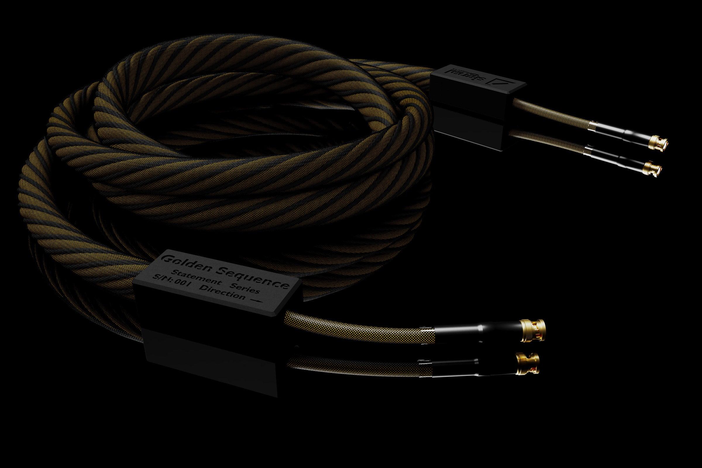 Signal Projects Golden Sequence Digital BNC 75Ω Cable - High-Quality Coaxial Cable for Professional Audio/Video Equipment, Studio Recording & Broadcast Applications