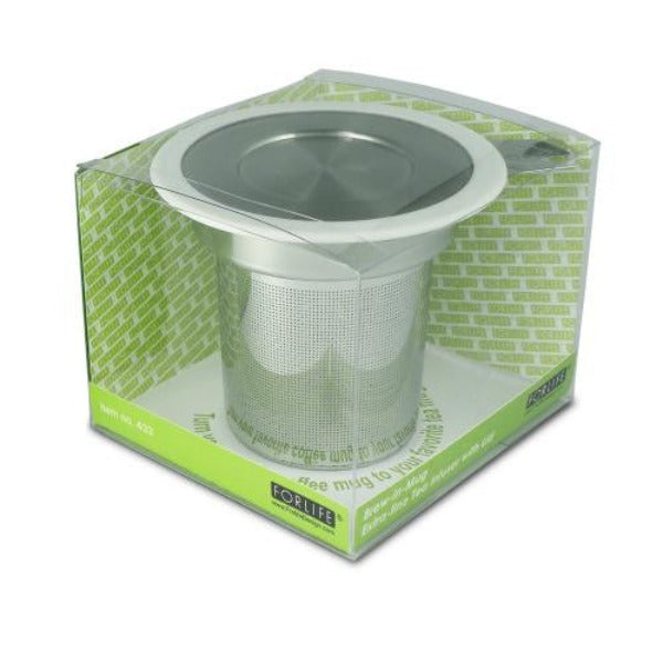 FORLIFE Premium Stainless Steel Extra Fine Tea Infuser - Perfect for Loose Leaf Tea, Herbal Infusions & Iced Tea Brewing at Home or Office
