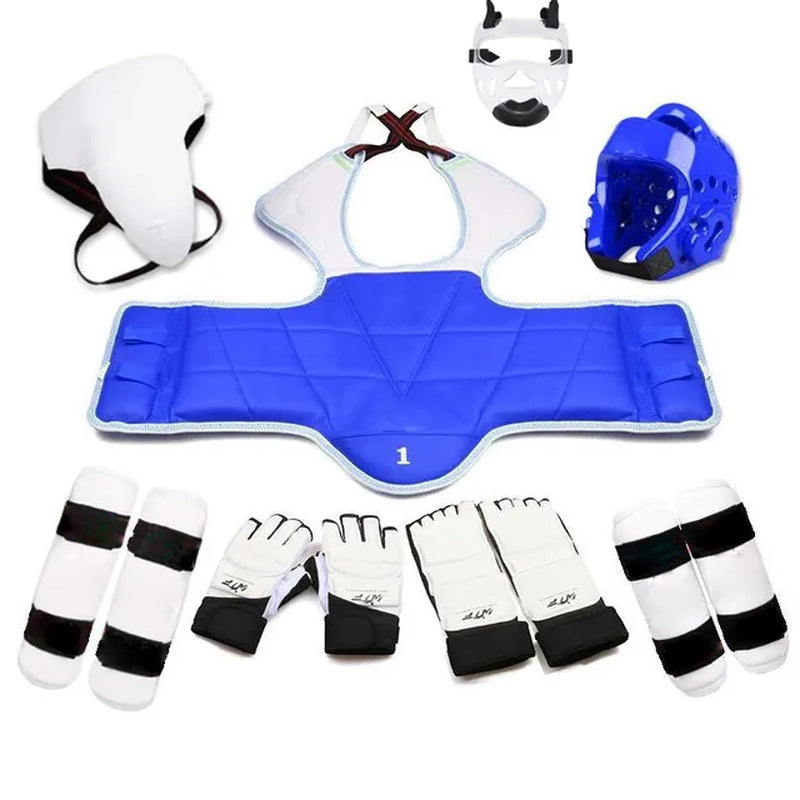 Taekwondo Protective Gear Set - 5 Piece Full Body Armor with Helmet, Chest Protector & Kickboxing Gloves for Martial Arts Training | Perfect for Sparring, Competition & Self-Defense Practice