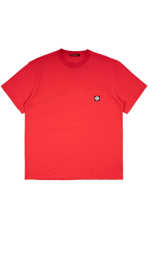 BTG Alta Pocket T-Shirt for Men - Comfortable Red Cotton Tee with Chest Pocket | Casual Wear, Outdoor Activities, and Everyday Fashion