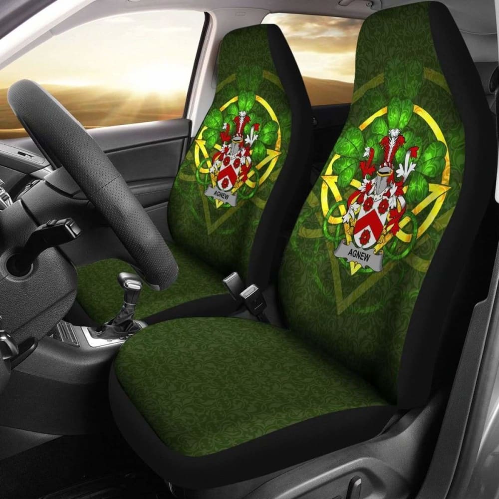 Agnew Ireland Car Seat Cover Set of 2 - Celtic Shamrock Design for Cars, Trucks & SUVs | Waterproof & Durable Protection | Perfect for St. Patrick's Day & Irish-Themed Decor