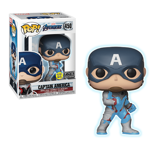 Funko Pop! Avengers: Captain America #450 Collectible Vinyl Figure - Exclusive FYE Edition | Perfect for Marvel Fans, Gifts, and Display in Home or Office