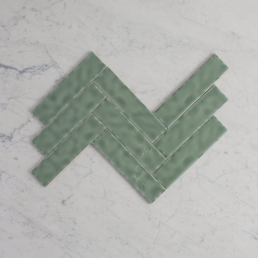 Premium Newport Gloss Mini Subway Tile in Jade Green - Perfect for Kitchen Backsplash, Bathroom Walls & Modern Home Decor