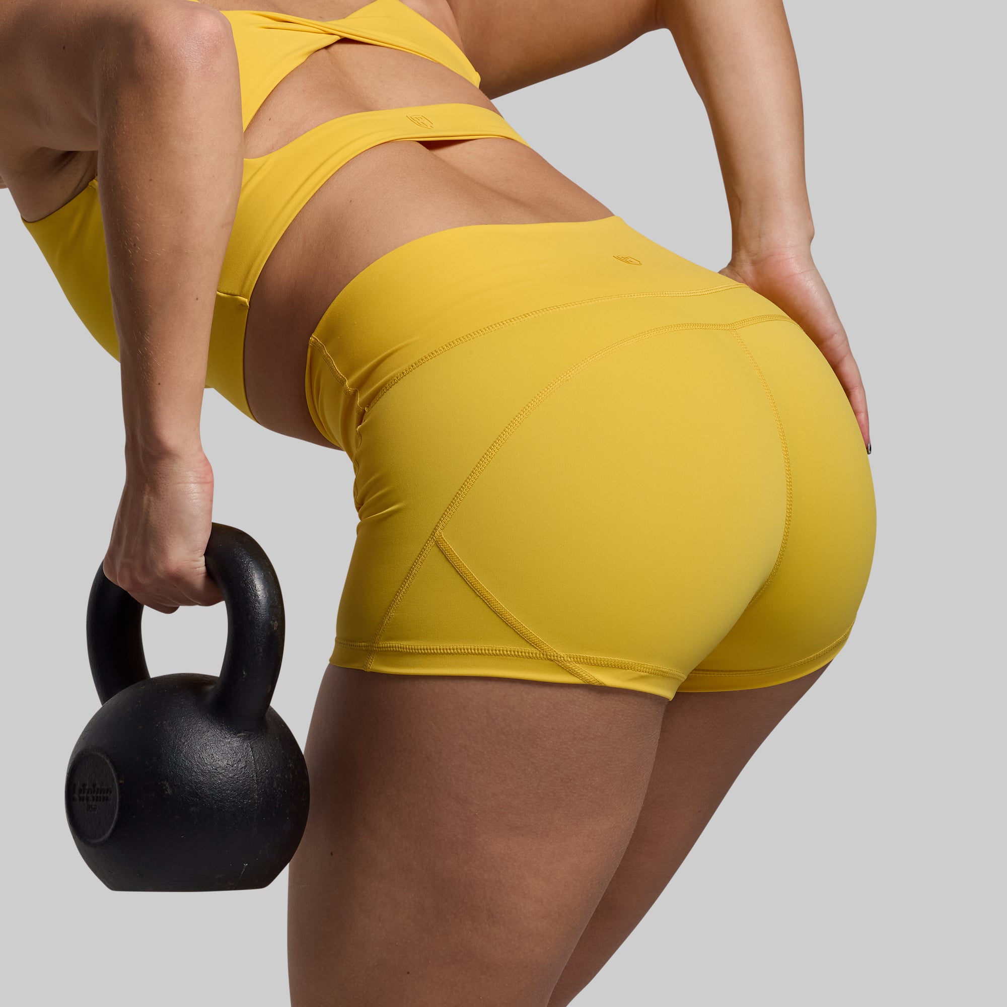 Golden High Waisted Booty Shorts for Women - Sexy Workout & Lounge Shorts for Gym, Yoga, and Summer Outfits
