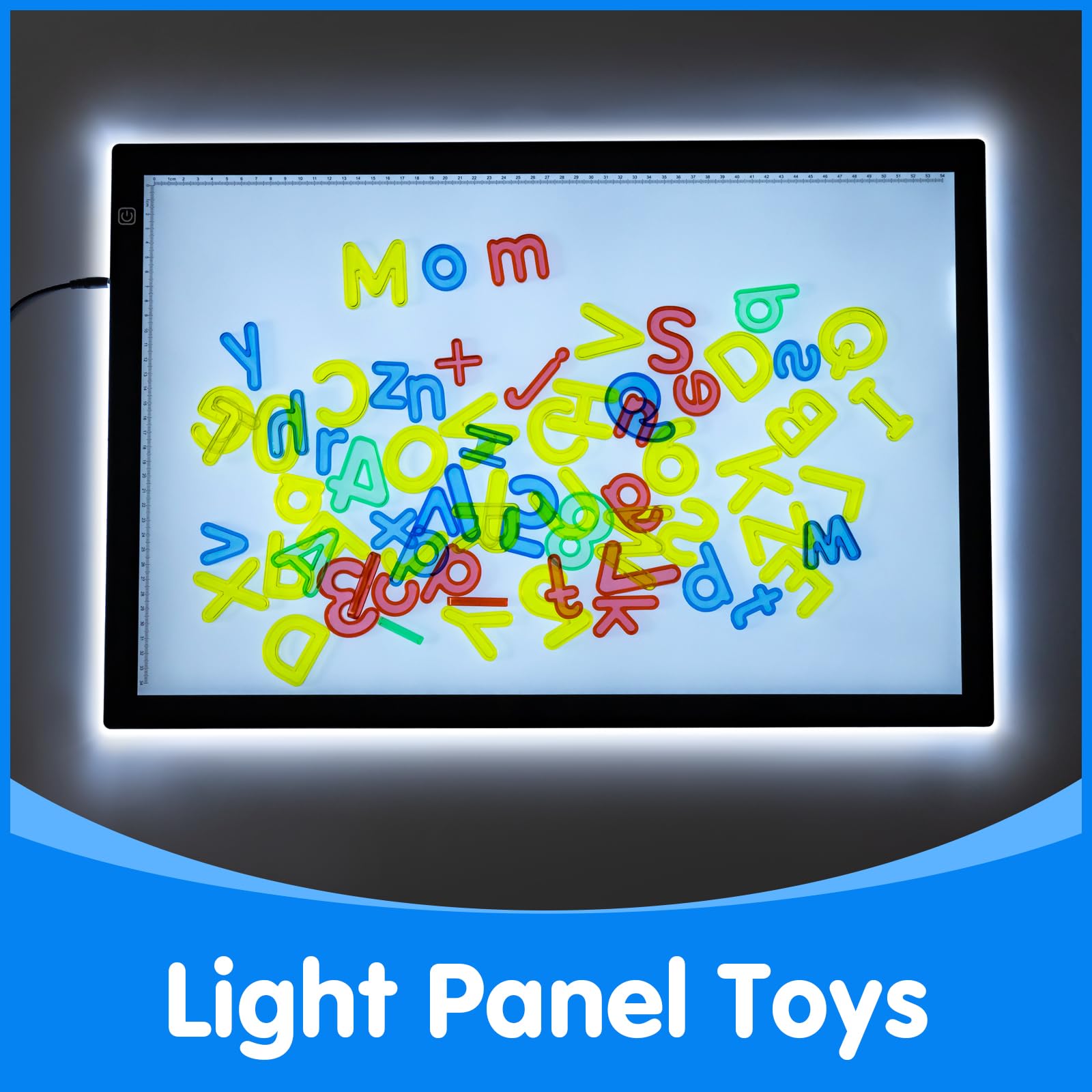 66 Pcs Translucent Letters and Numbers Set - Light Table Toys for Kids, Educational Manipulatives & Learning Accessories - Perfect for Preschool, Homeschool & Sensory Play Activities