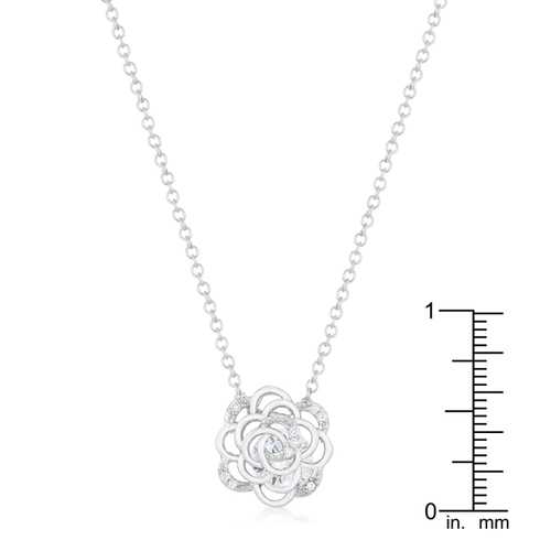 1.37ct Maya Cubic Zirconia Rose Gold Plated Drop Pendant Necklace for Women - Elegant Gift for Valentine's Day, Anniversary & Special Occasions