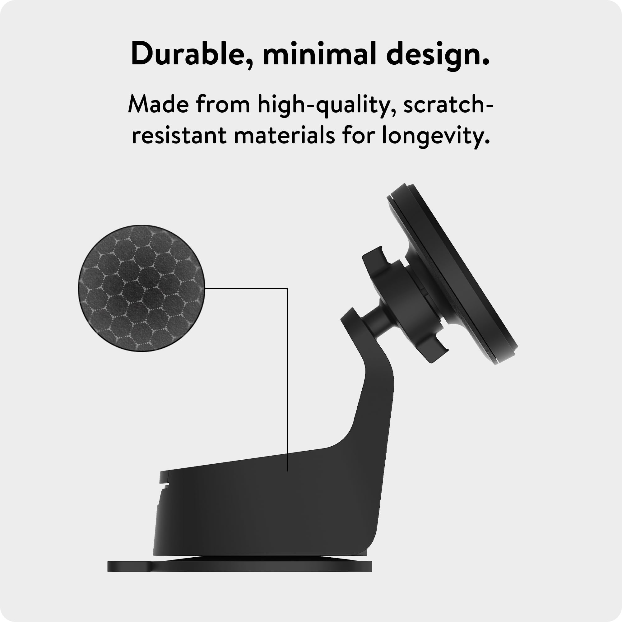 Mous MagSafe Compatible Car Mount Phone Stand - Universal Phone Holder for iPhone 16/15/14/13/12 Series & MagSafe Cases - Secure Dashboard & Windshield Suction Cup for Hands-Free Driving & Navigation