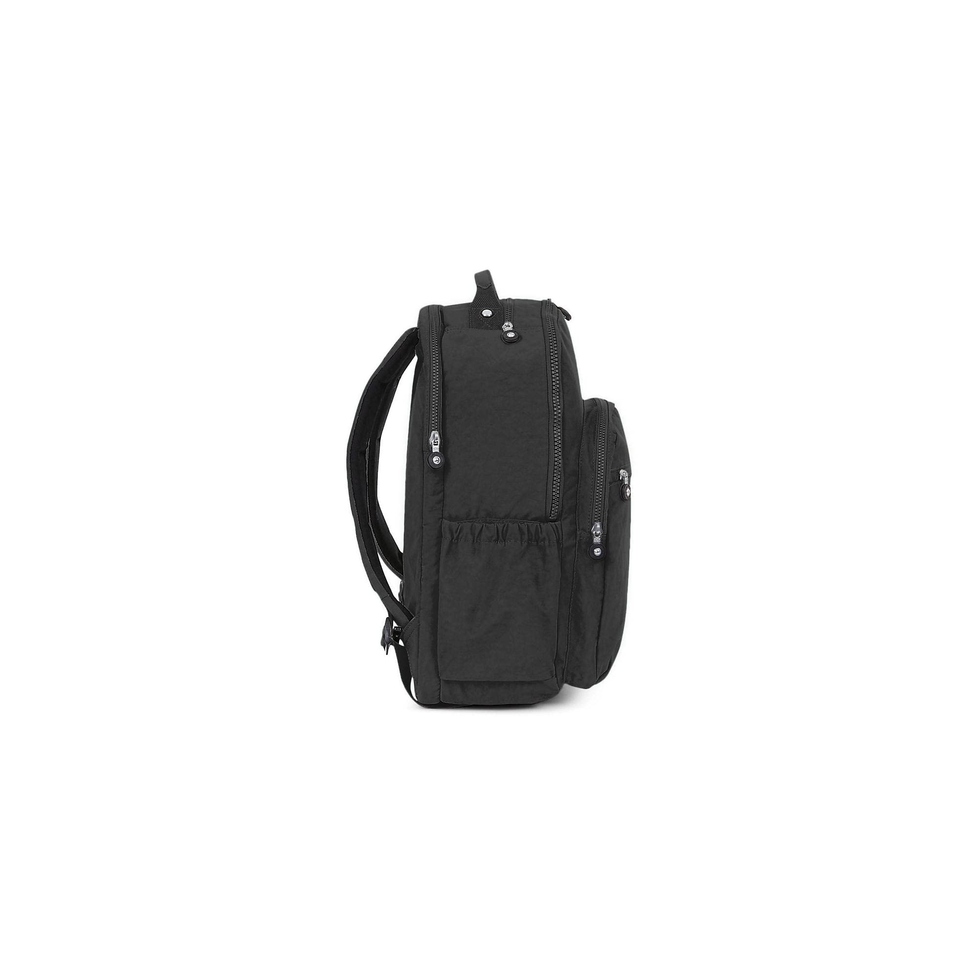 Kipling Women's Seoul Go XL Backpack - Adjustable Padded Straps, Zip Closure, Black Tonal - Perfect for Work, Travel & College (One Size)