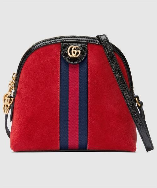 Gucci Ophidia Small Shoulder Bag in Hibiscus Red Suede - Luxury Crossbody Purse for Women, Perfect for Date Night & Evening Events