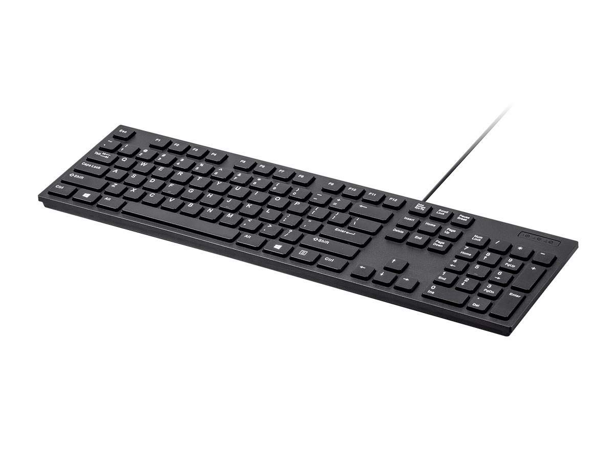 Monoprice Select Style USB Tile Keyboard - Wired USB Type-A Mechanical Keyboard for PC & Mac, Black - Perfect for Office, Gaming & Typing