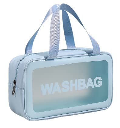Vital Creations Clear Travel Cosmetic Organizer Bag - Waterproof Makeup Pouch & Toiletry Bag for Women & Girls (Multiple Colors) - Perfect for Airplane Carry-On, Gym Essentials & Weekend Getaways