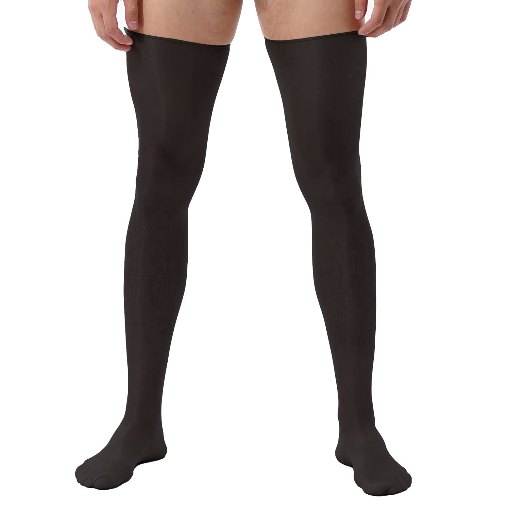 ACSUSS Men's Shiny Sheer Pantyhose - Ultra Thin High Stockings for Dance & Lingerie - Unisex Hosiery for Performance, Cosplay & Sensual Wear