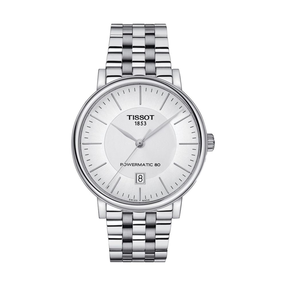 Carson Premium Powermatic 80 Silver Dial Men's Automatic Watch - Luxury Dress Watch for Business, Formal Occasions & Everyday Wear