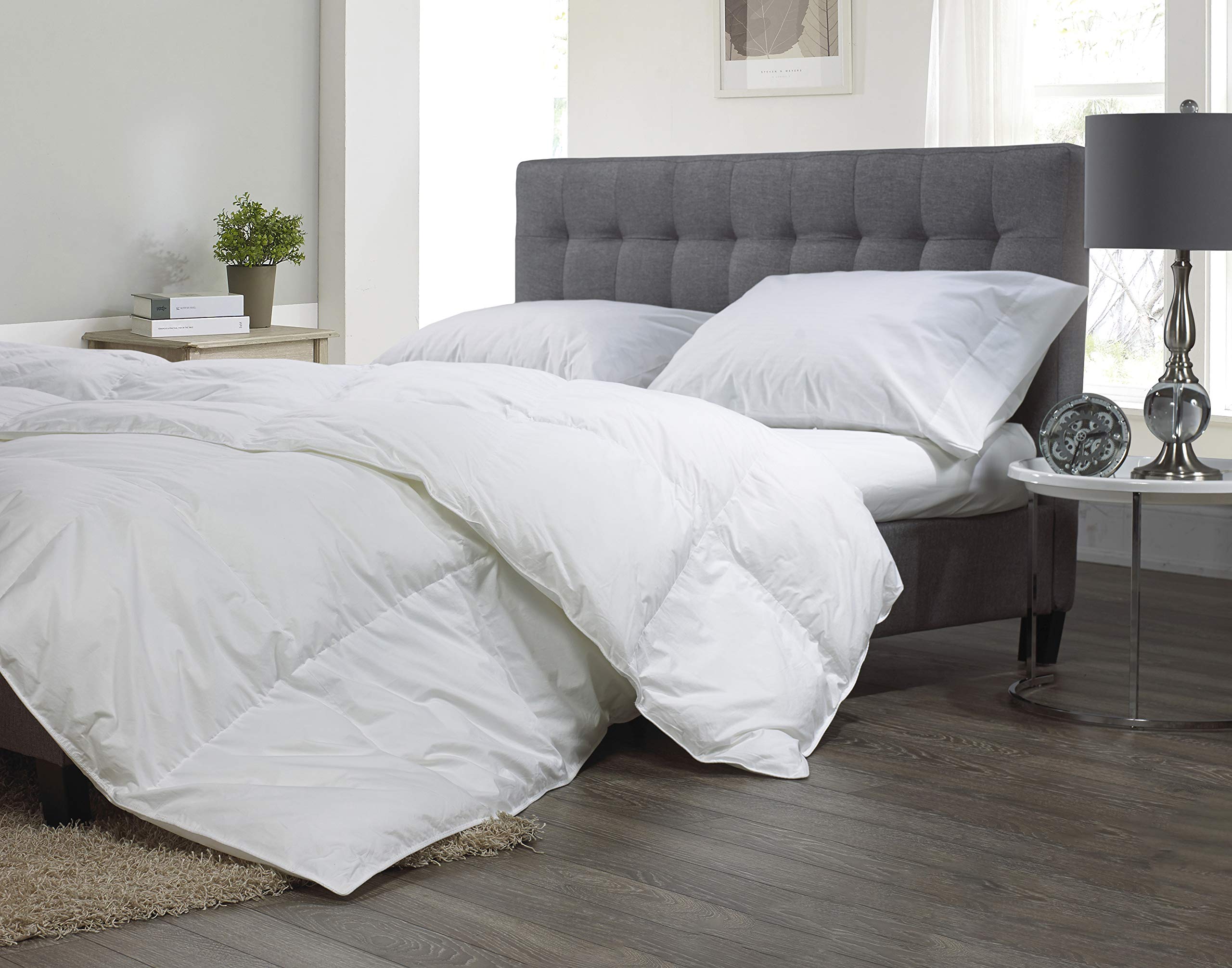 Westex Canadian Hutterite Goose Down Lightweight Queen Size Comforter - Ultra Soft & Warm All-Season Bedding for Cozy Sleep in Winter & Summer