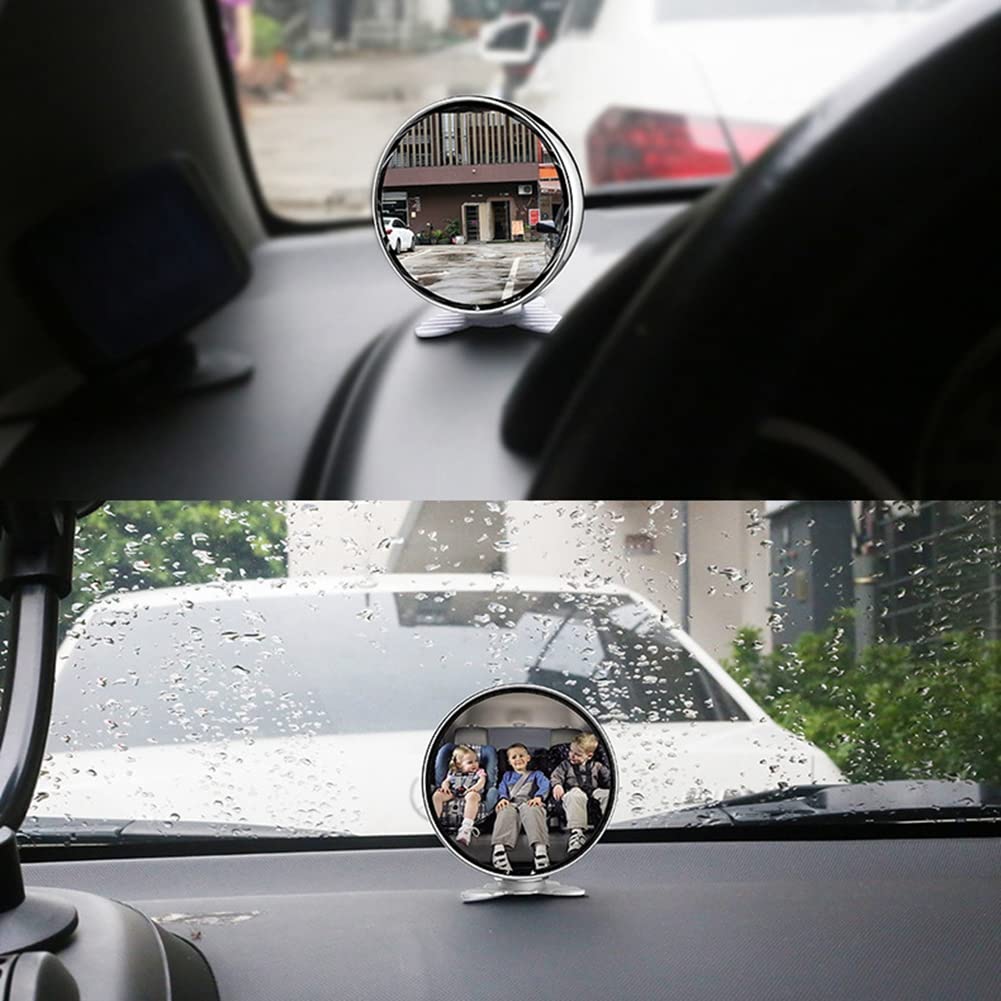 360° Adjustable Wide Angle Blind Spot Mirror for Cars & Trucks - Universal Fit Side Rearview Mirror, 65mm White - Enhance Safety for Parking, Lane Changes & Reversing