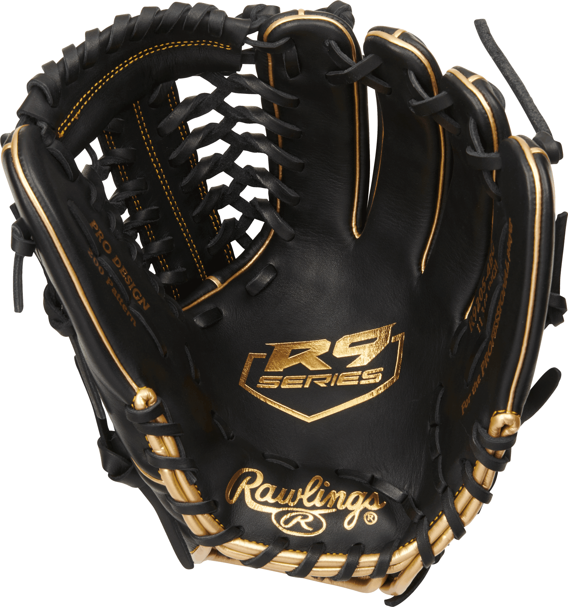 Rawlings R9 11.75 Inch Infield & Pitcher's Baseball Glove - R9205 4BG | Professional Quality Leather Mitt for Youth & Adult Players | Perfect for Training, Games & Field Practice