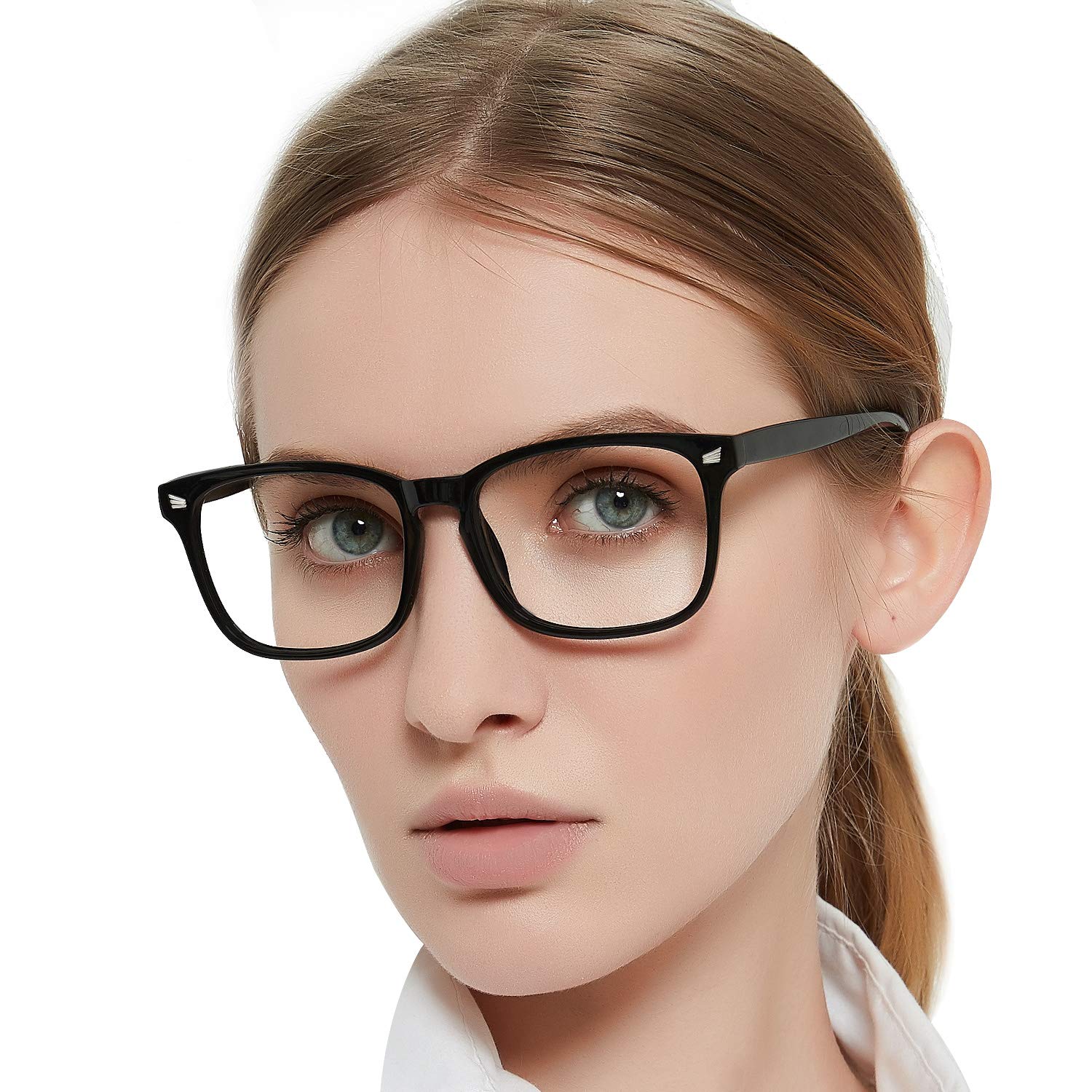 Blue Light Blocking Reading Glasses for Women - MARE AZZURO Computer Glasses with 0 to 6.0 Magnification (Black Frame, 300nm Protection) - Perfect for Office Work, Screen Time & Digital Eye Strain Relief