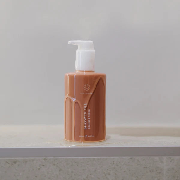 Skin Formulas Orange & Neroli Shower Oil - Hydrating & Nourishing Body Wash for Dry Skin - Perfect for Morning Refreshment & Spa-Like Relaxation