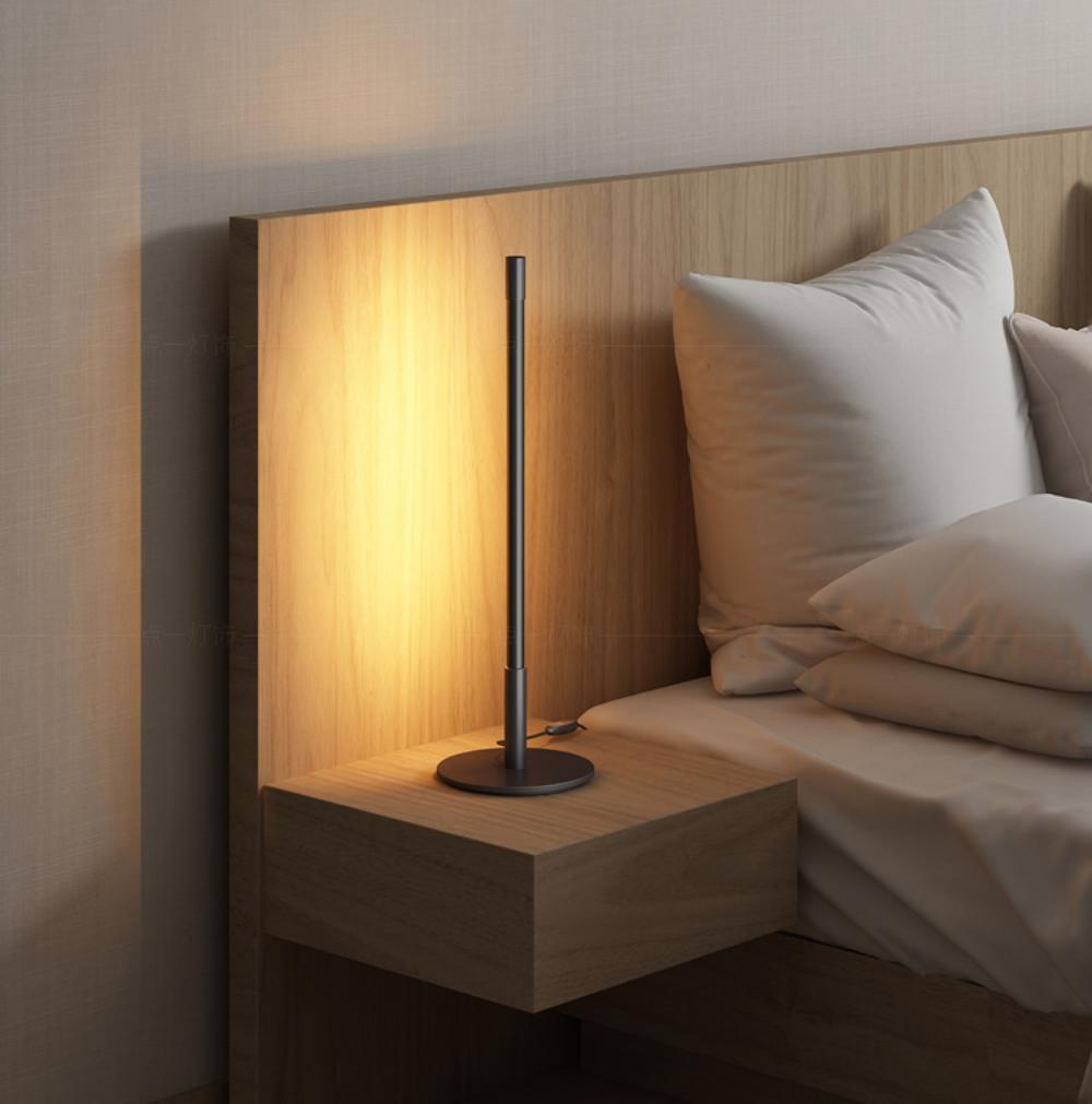 Modern Linear LED Table Lamp - Adjustable Brightness & Color Temperature for Home Office, Bedroom, or Study Room Lighting