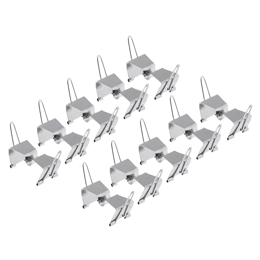 AMLESO 10pcs Stainless Steel Canvas Clips - Heavy Duty Canvas Fixing Tool for Stretched Printed/Painted Canvas - Perfect for Artwork Framing & DIY Home Decor