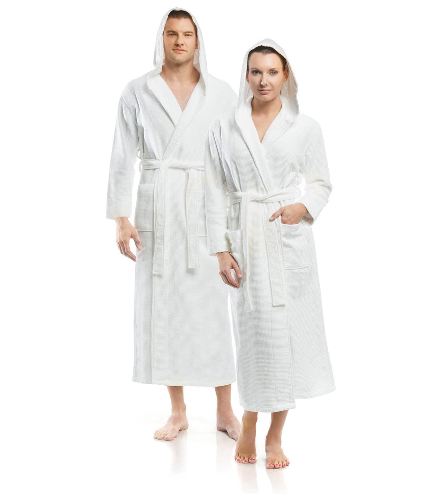 Soft & Cozy Hooded Waffle Terry Robe for Women - Plush Bathrobe with Pockets, Perfect for Spa, Lounge & Relaxation at Home