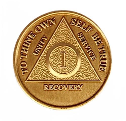 18 Year Bronze AA Recovery Medallion Coin - Sobriety Anniversary Birthday Gift for Alcoholics Anonymous (AA) - Commemorative Token Chip for 12 Step Programs, Celebrations & Milestones