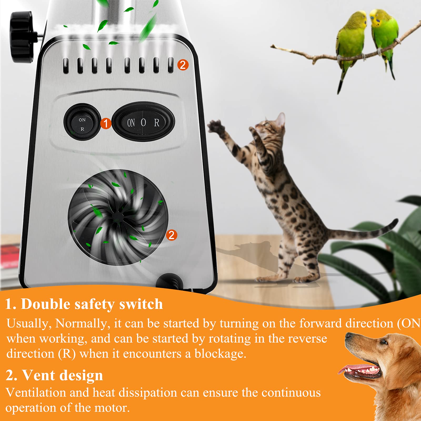 YUCHENGTECH Electric Animal Feed Pellet Maker Machine - 110V/60Hz for Dog, Cat, Bird & Fishing Bait - 9.0mm Large Dog Food Pellets | Perfect for Homemade Pet Food & Outdoor Fishing Bait Preparation