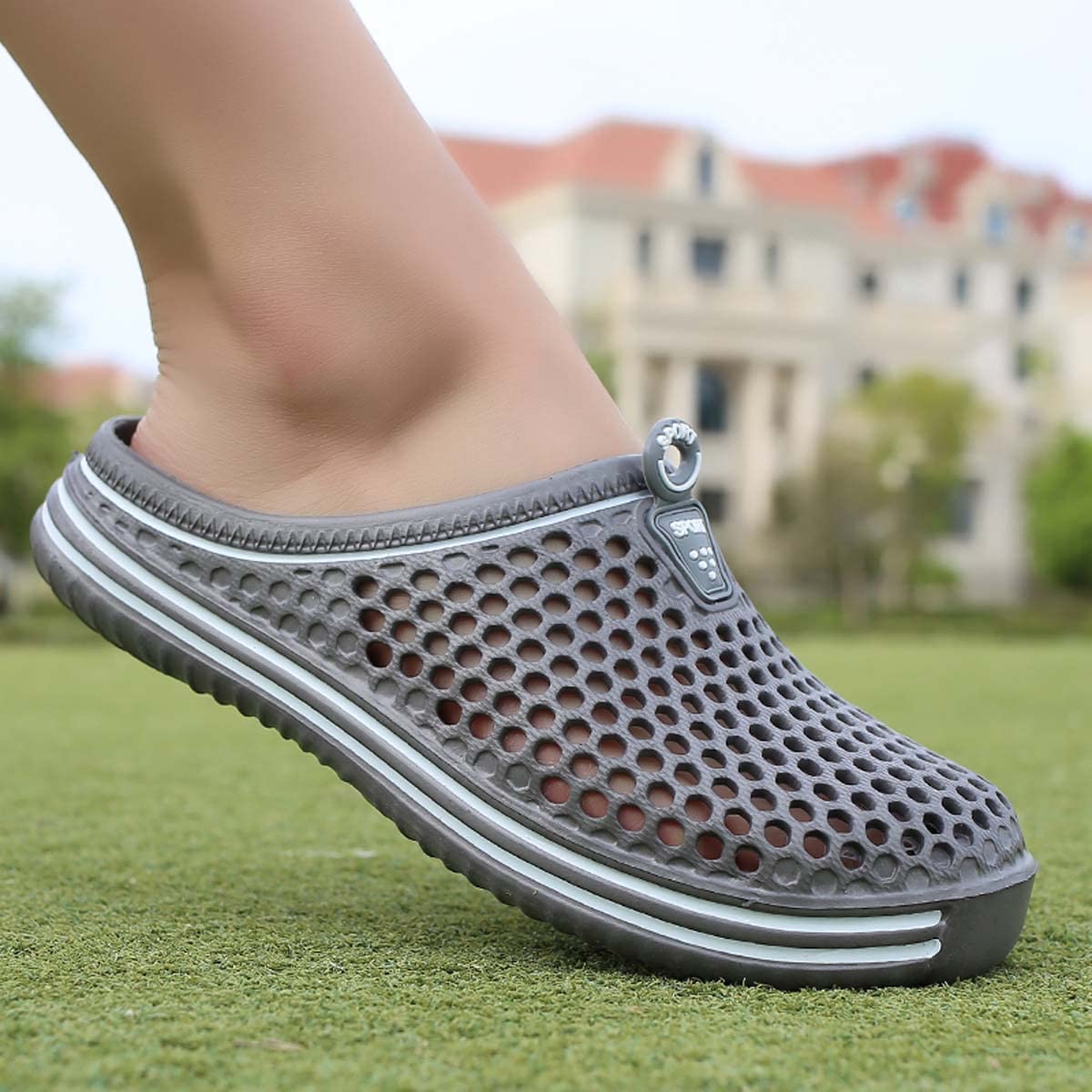 HYDLONGR Unisex Lightweight Breathable Non-Slip Garden Clogs - Quick-Drying Water Shoes for Beach, Pool, Yard Work & Outdoor Activities - Men's & Women's Slip-On Mule Sandals