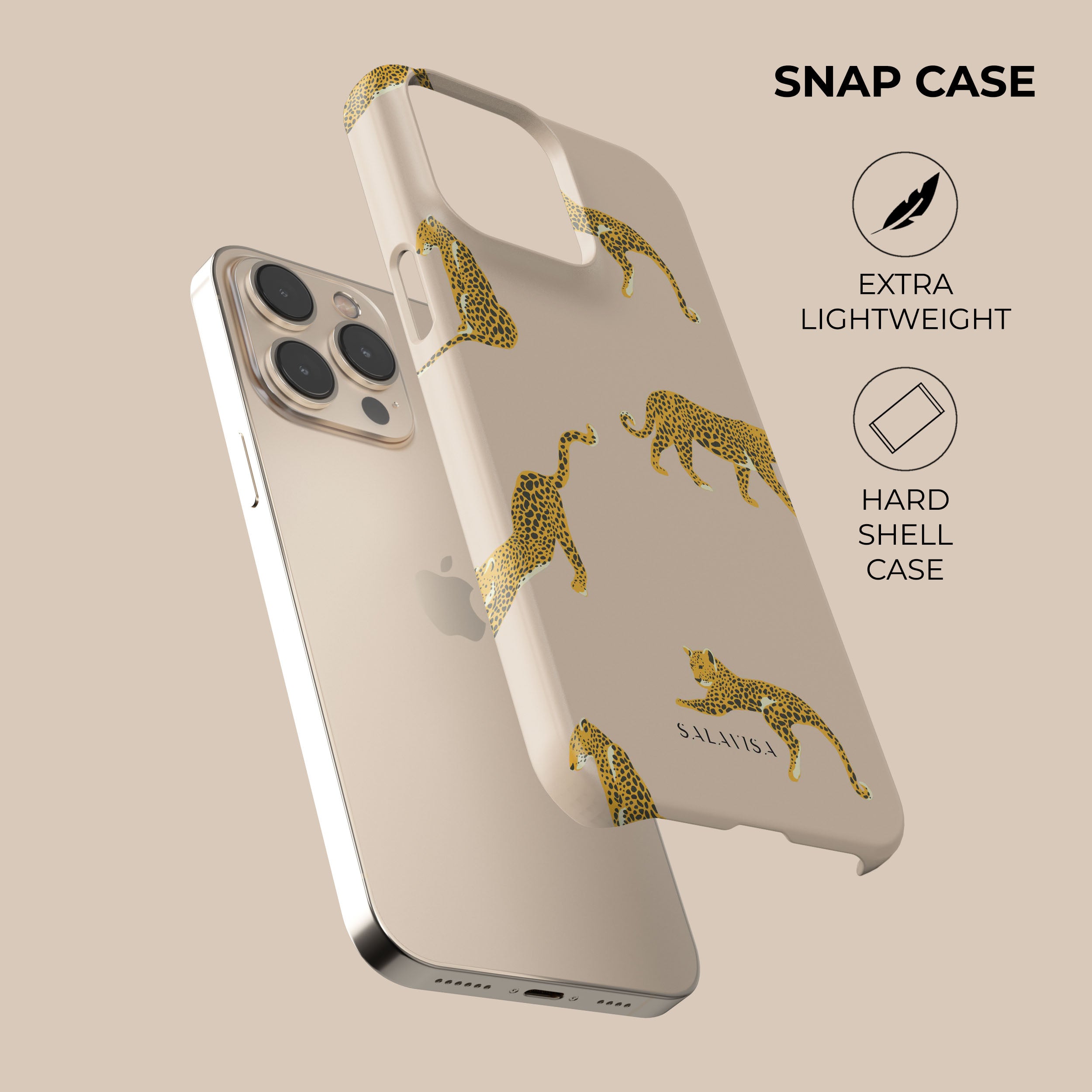 Cheetah Print Hypnotic Phone Case - Durable Protective Cover for iPhone & Samsung - Perfect for Travel, Work & Everyday Use