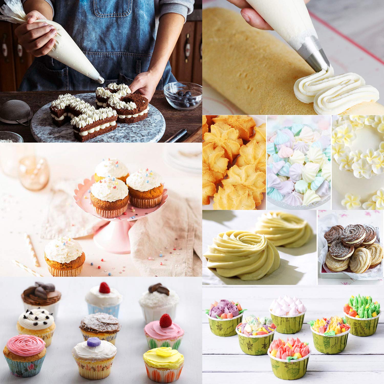 500 Pcs Disposable Piping Bags 10.6 Inch - Thick Tipless Pastry Bags for Icing, Frosting, Baking Cookies & Cupcake Decorating - Perfect for Home Bakers, Cake Decorating & Party Supplies