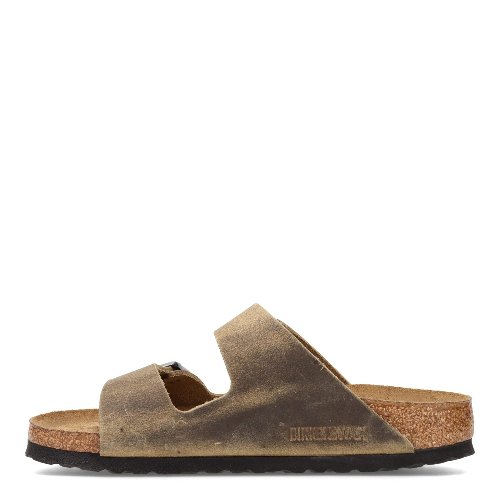 Birkenstock Women's Arizona SFB Iron Oil Leather Slides - Comfortable Sandals for Casual Wear, Beach & Summer Outfits