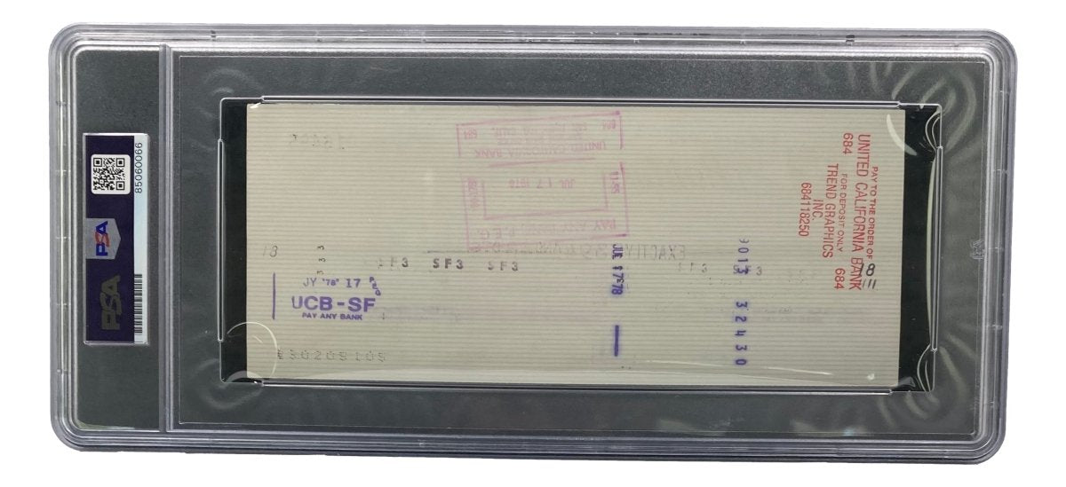 Authentic Al Davis Signed Oakland Raiders Bank Check #16495 PSA/DNA Gem MT 10 - Perfect for NFL Memorabilia Collectors & Raiders Fans Display