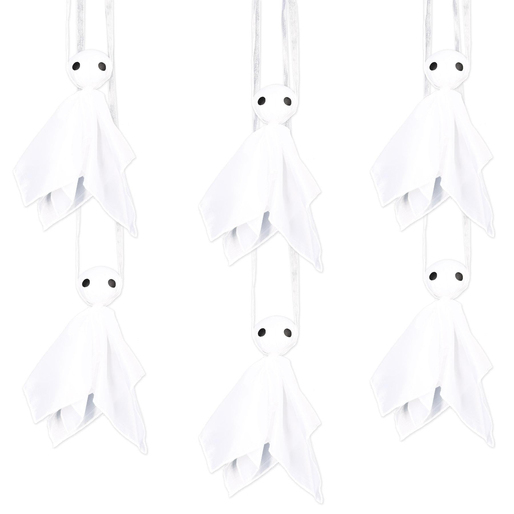 12 Pack Beistle Halloween Fabric Hanging Ghosts Decorations - Spooky Party Decor for Indoor Outdoor Halloween Party, Haunted House, Yard Decorations