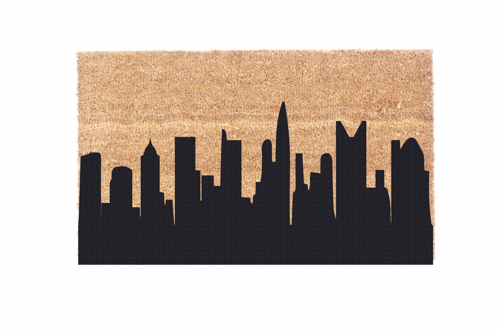 Stylish City Skyline Coco Doormat - Non-Slip Entryway Rug for Home & Office Decor - Perfect for Front Door, Patio, and Indoor Use