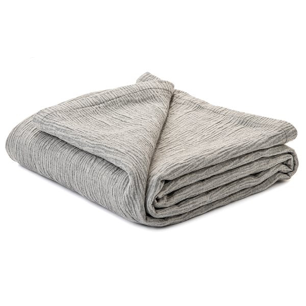 Westmount Grey Cotton Textured Queen Size Blanket - Soft & Cozy Bedding for All Seasons - Perfect for Bedroom, Living Room, or Guest Room Decor (Limited Stock)