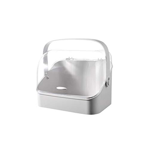 Portable Travel Train Makeup Case Organizer with Dust-Free Cover & Waterproof Lid - Cosmetic Jewelry Storage Box with Handle, Dust-Proof Drawers - Perfect for Bathroom Countertop, Bedroom Dresser, and Travel Essentials Organization