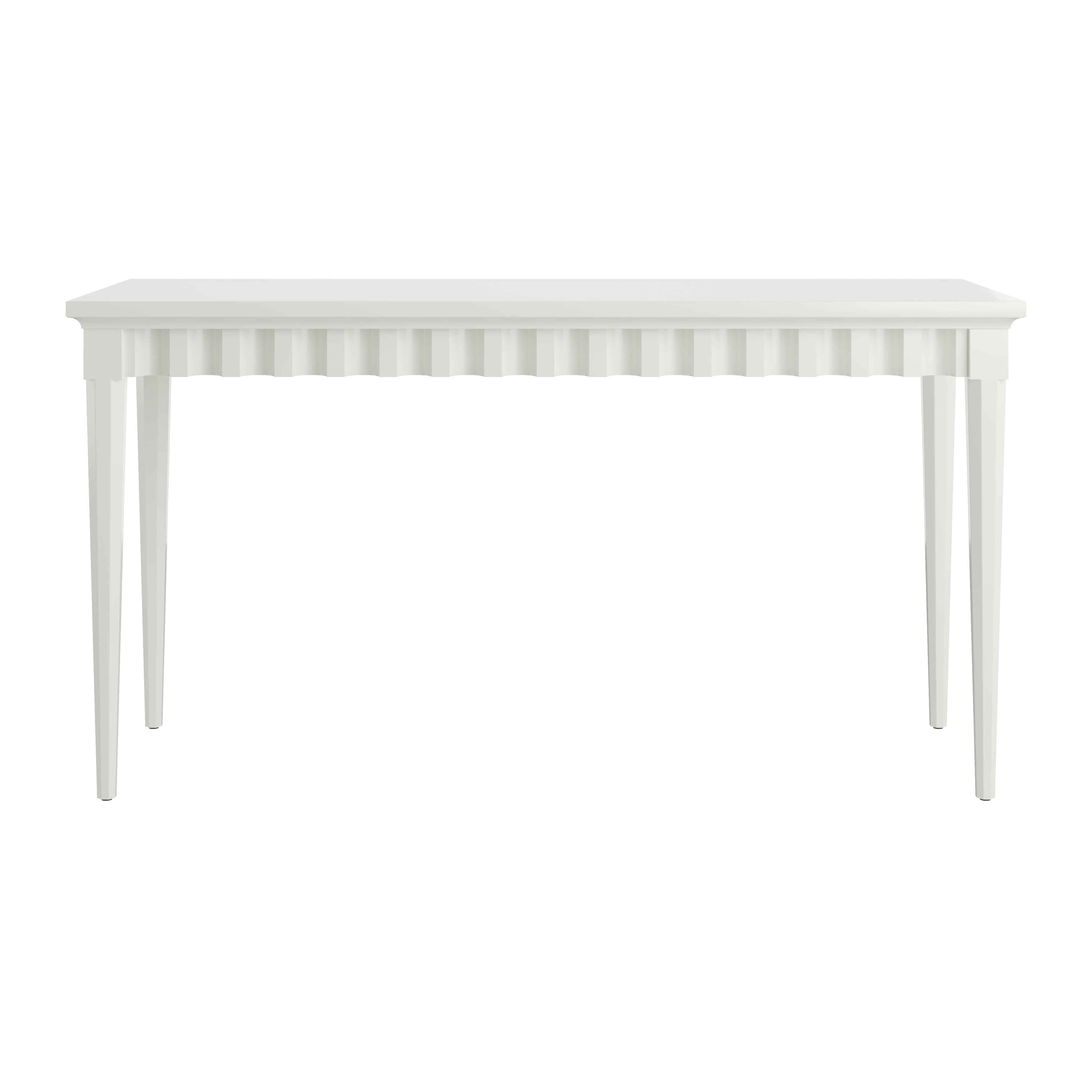 Handmade Custom Painted Scalloped Console Table - Farmhouse Entryway Decor, Hallway Accent Furniture for Home & Office Decorating