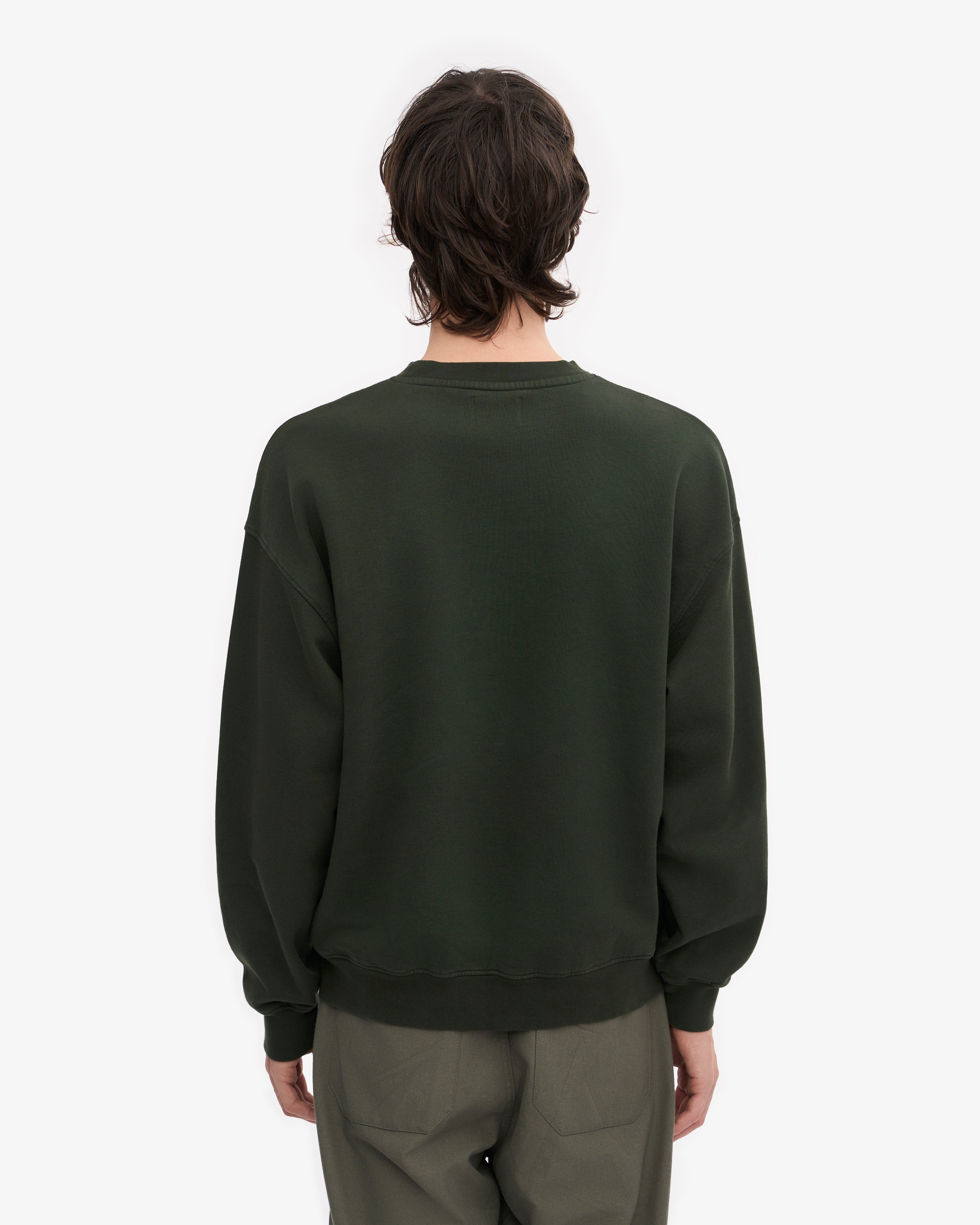 Organic Oversized Crewneck Sweatshirt for Women - Soft & Comfortable Hunter Green Pullover - Perfect for Casual Wear, Loungewear & Cozy Outfits