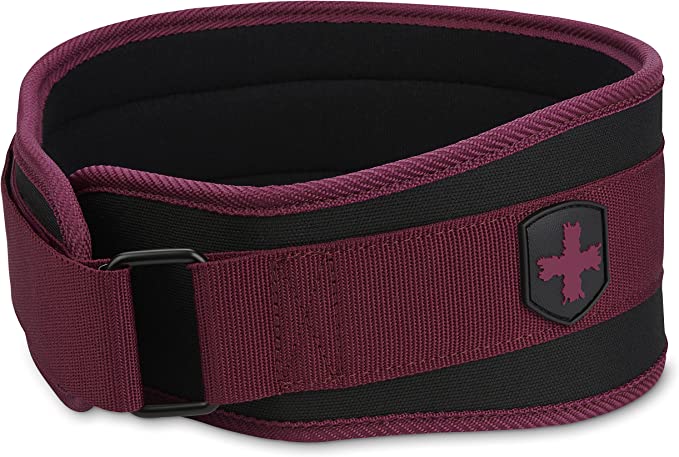 Harbinger Unisex 4.5-Inch Foam Core Weightlifting Belt - Merlot Color for CrossFit, Powerlifting & Gym Workouts