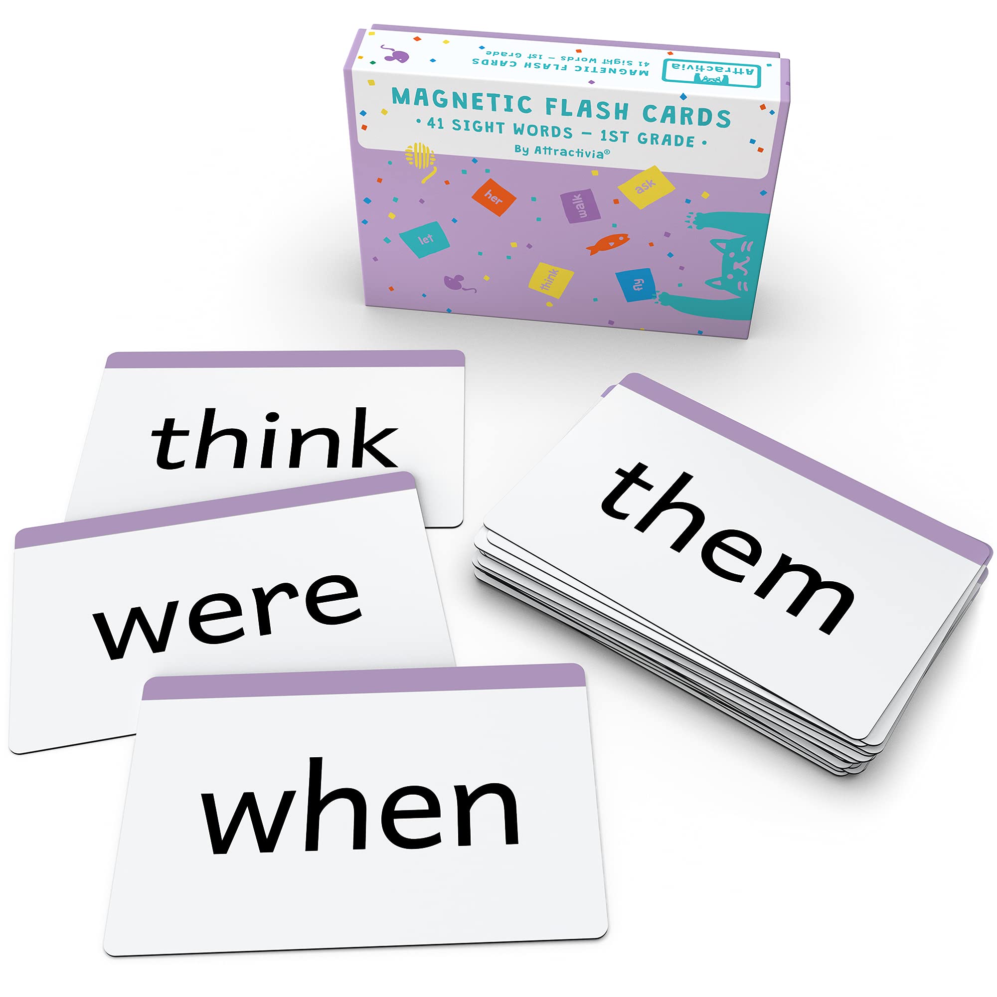 1st Grade Sight Words Magnetic Flash Cards - 41 Large Dolch Cards for Beginning Readers, Homeschool, Teachers & ESL | Improve Early Literacy Skills for Classroom & Home Learning