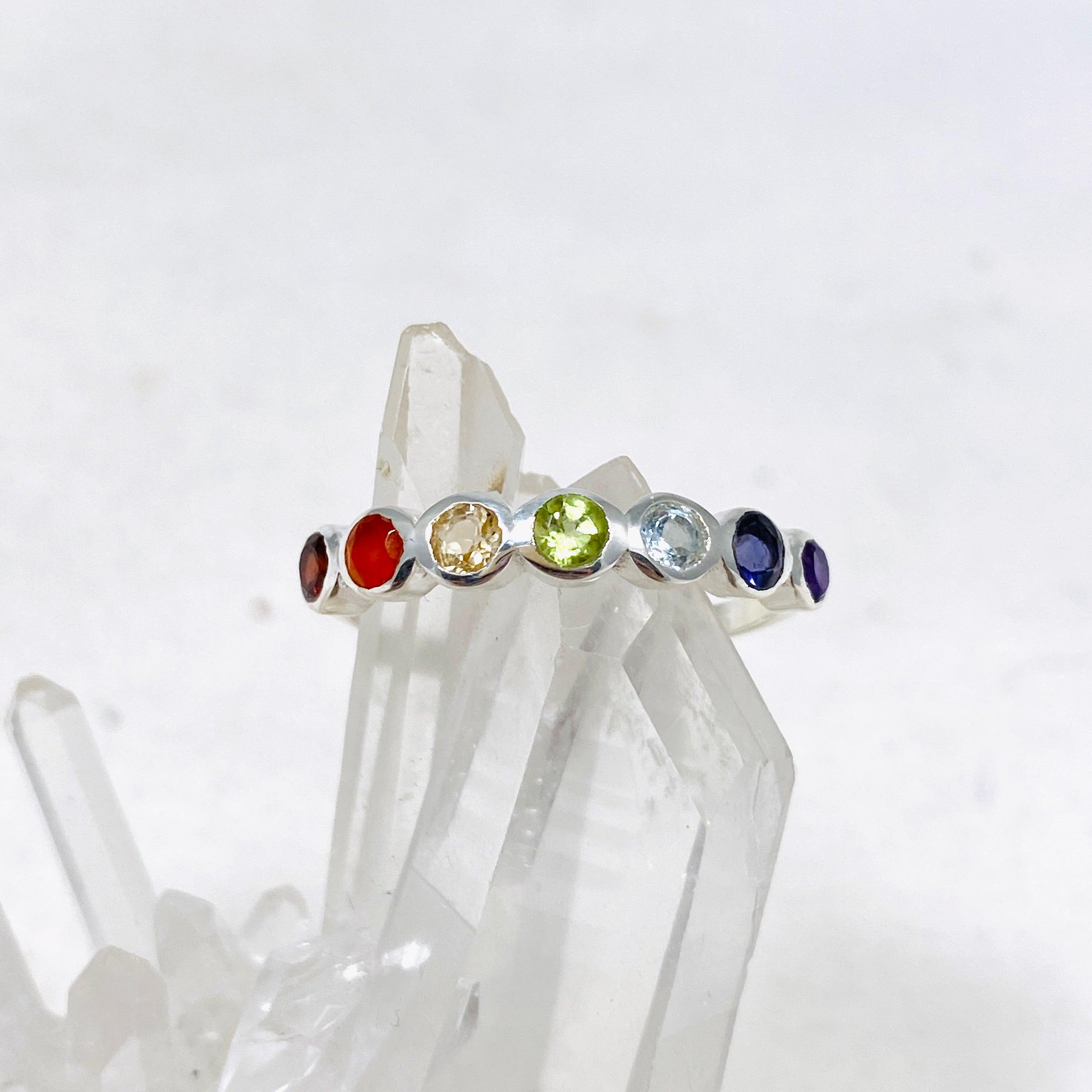 Chakra Ring R4178 - Spiritual Healing Jewelry for Balance & Energy - Perfect for Meditation, Yoga & Holistic Wellness