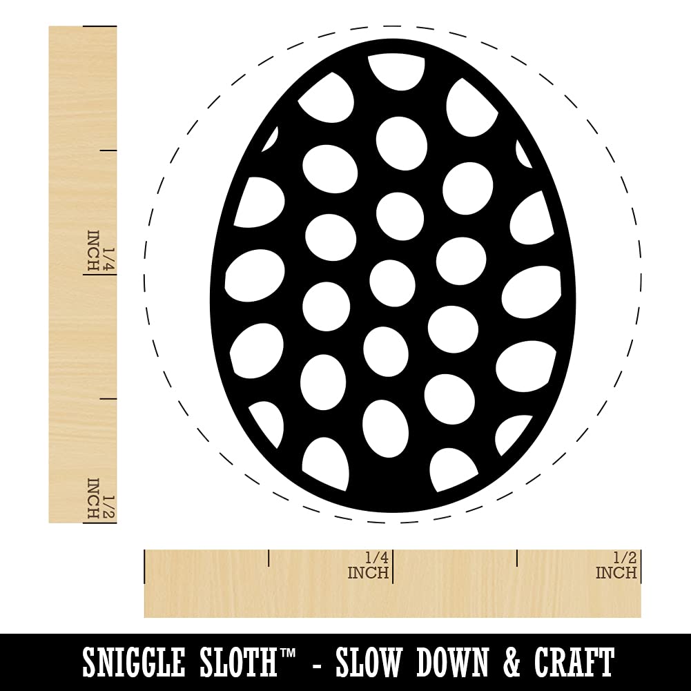 Polka Dot Easter Egg Self-Inking Rubber Stamp - 1/2 Inch Mini Craft Stamp with Purple Ink for Scrapbooking, Card Making & Planner Decorations - Perfect for DIY Projects, Easter Crafts & Holiday Decor