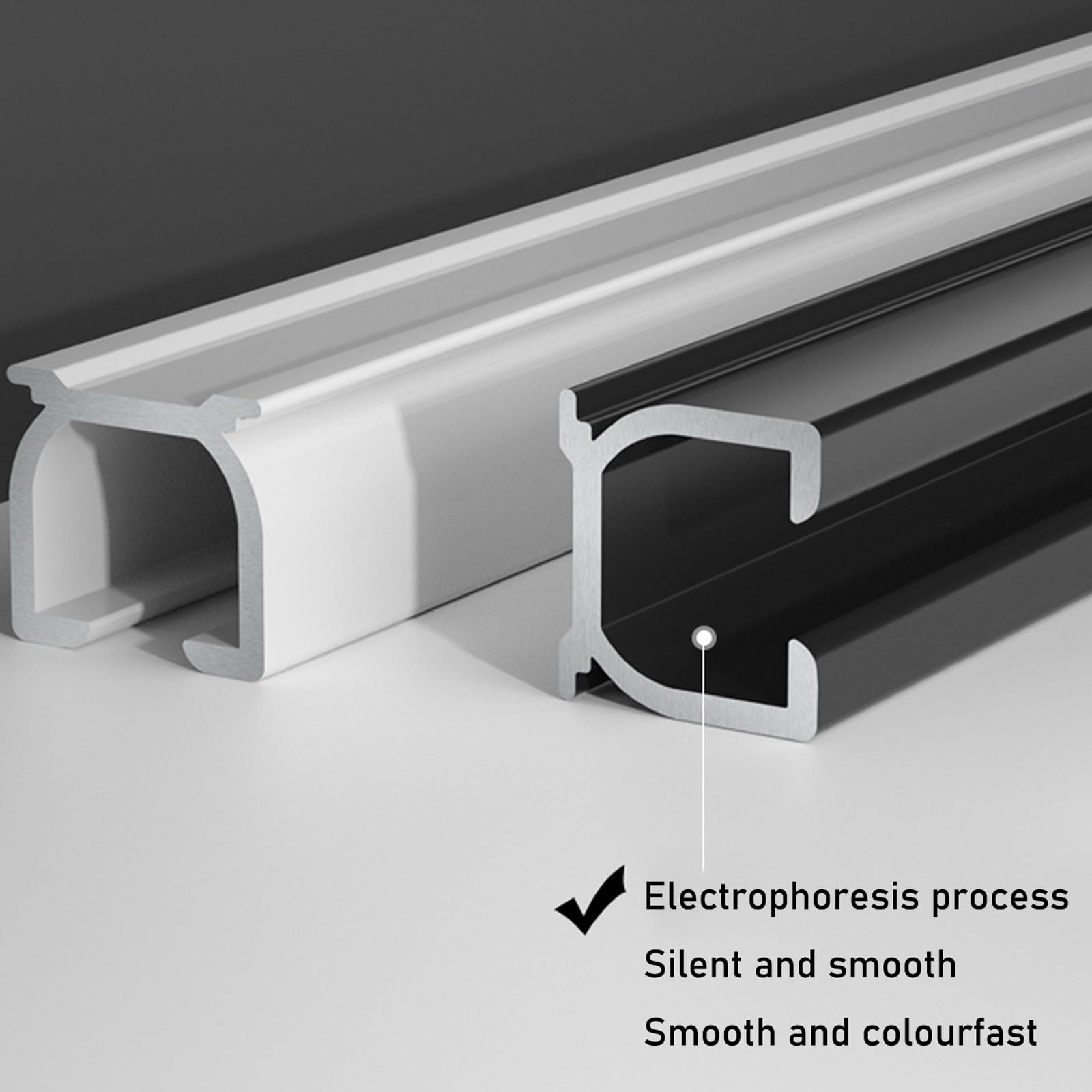 Aluminum Ceiling Curtain Track System - Double Rail Hospital & RV Curtain Rod (White, 6m/19.7ft) - Durable Medical & Mobile Home Partition Solution for Privacy & Room Dividers