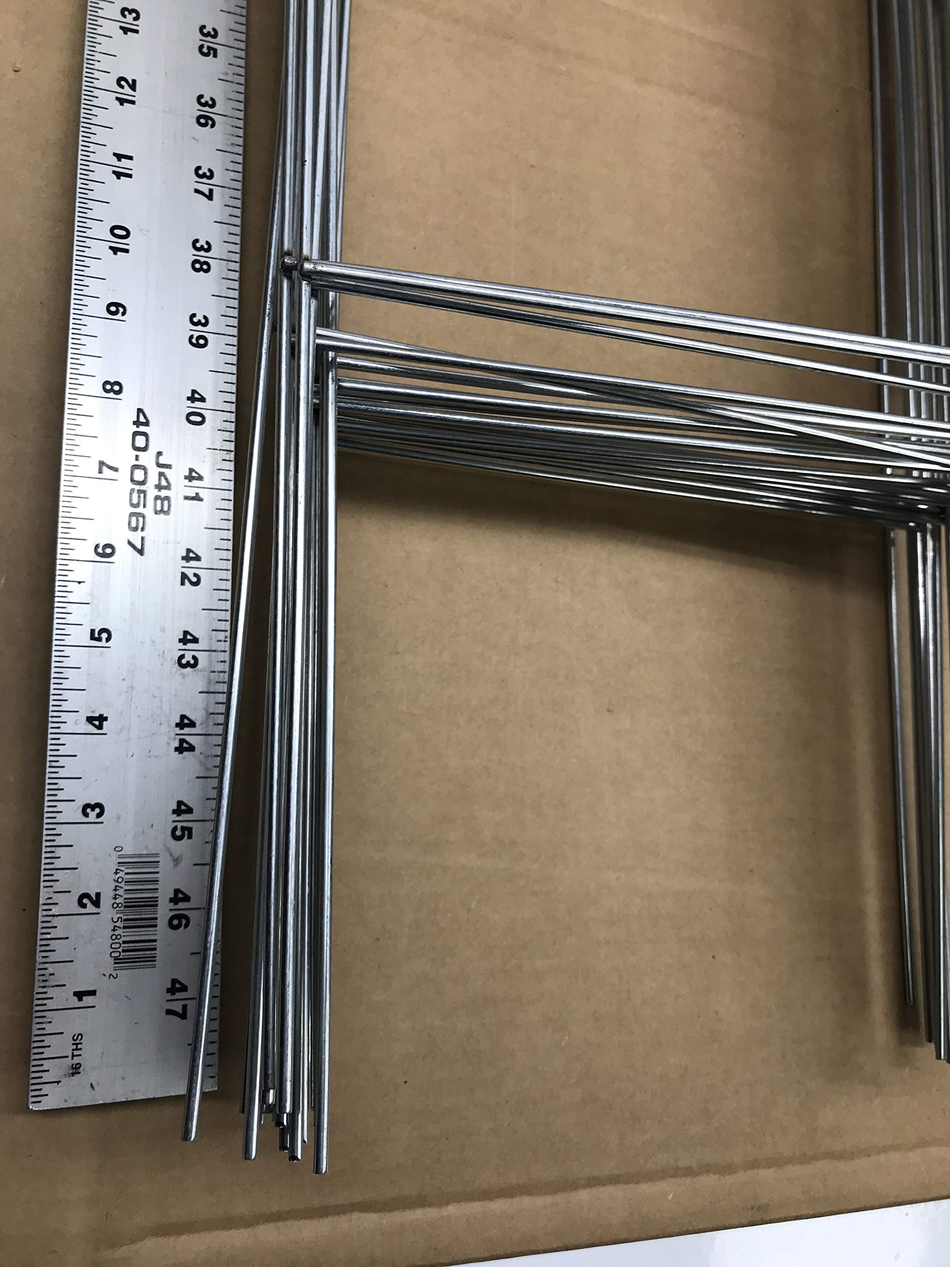 30x10 Inch Double H-Frame Metal Stakes - Pack of 100 for Corrugated Signs, Sign Boards & Displays | Heavy Duty Signage Stakes for Outdoor Advertising, Yard Sales & Construction Sites | Same Day Shipping