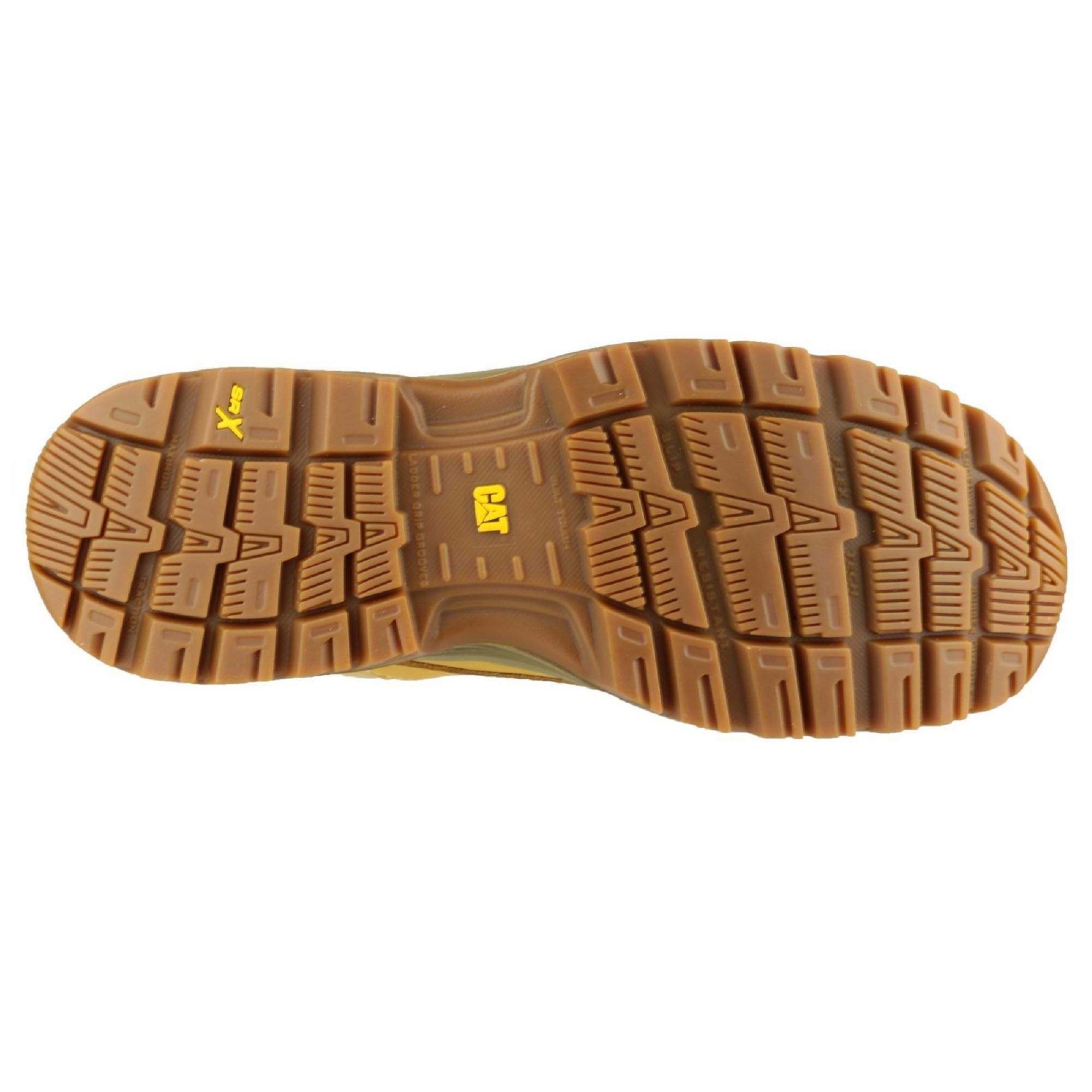 CATERPILLAR Men's Spiro Work Boots - Size 12 UK (Honey Brown) - Durable Safety Footwear for Construction, Hiking & Outdoor Work