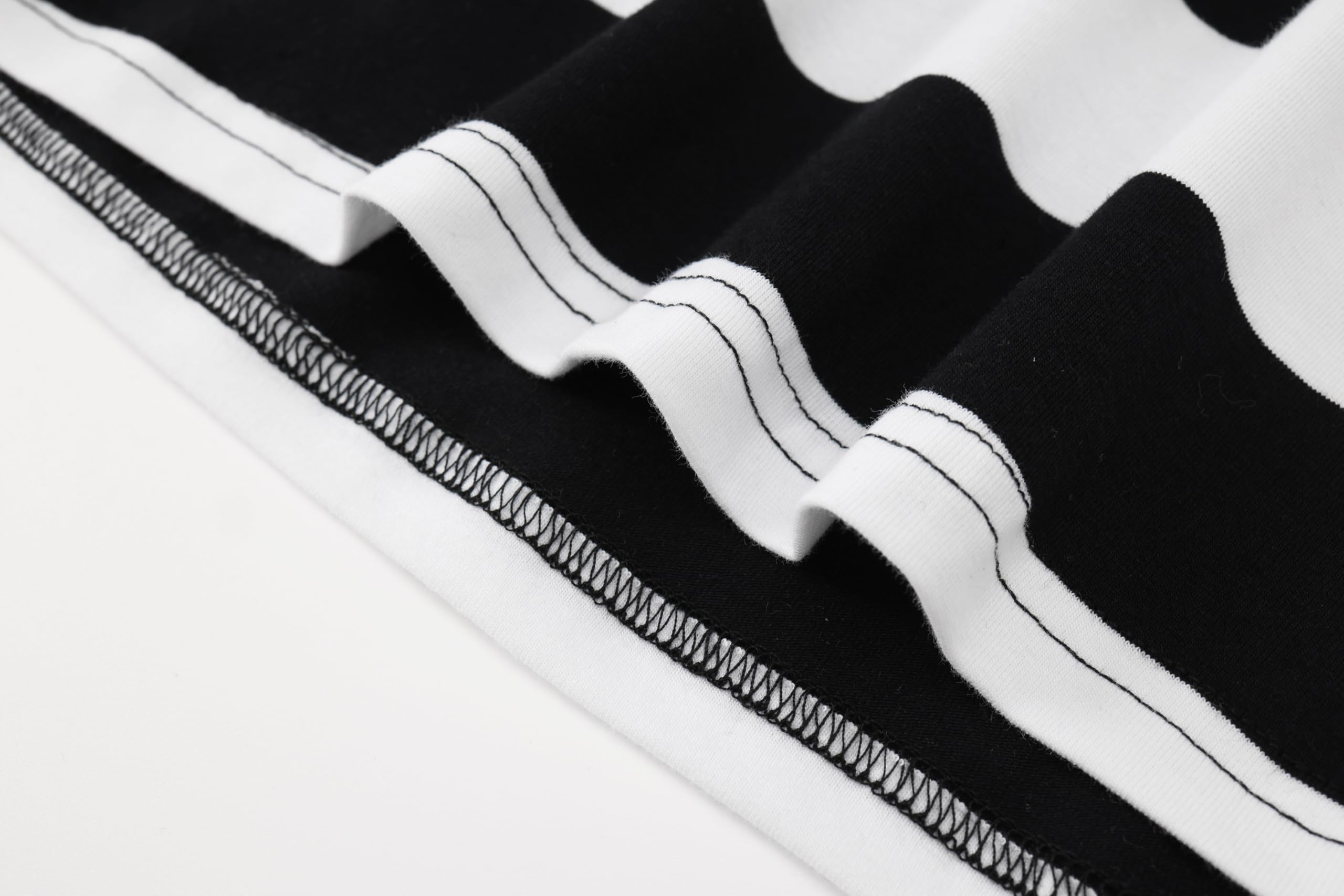 Men's Classic Long Sleeve Striped Crewneck T-Shirt - Casual Comfort Fit Cotton Shirt for Everyday Wear, Work & Outdoor Activities
