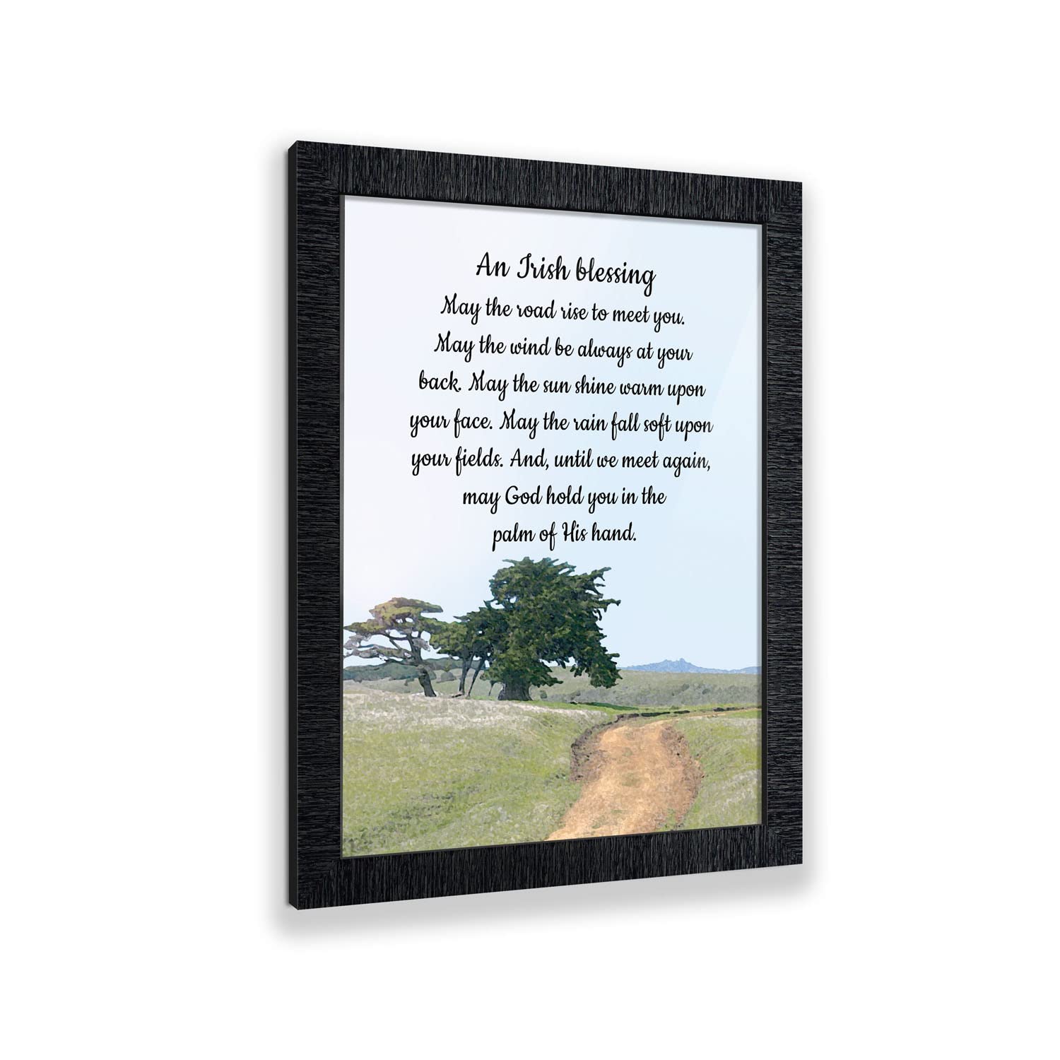 Celtic Irish Blessing Wall Art - 'May the Road Rise Up to Meet You' Home Decor Sign, Unique Irish Gifts for Women & Housewarming Presents - Perfect for St. Patrick's Day, New Home Decor & Irish-Themed Rooms