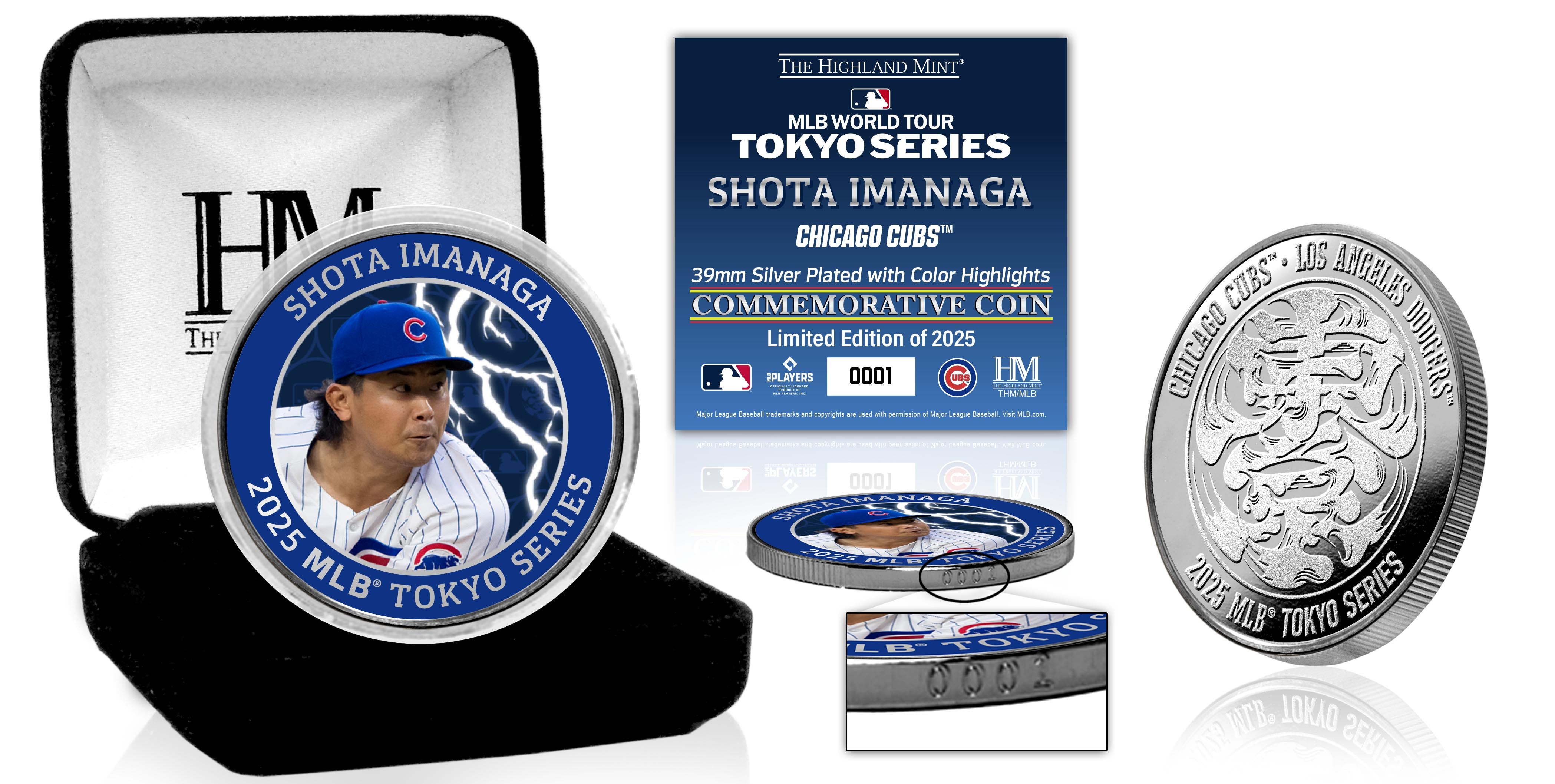 Shota Imanaga 2025 Tokyo Series Silver Color Commemorative Coin - Perfect for Baseball Fans, Collectors, and Gift Giving